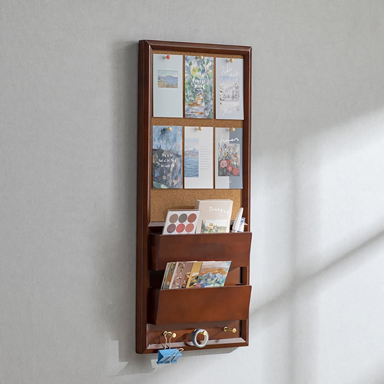 Stand Wall Hung Letter Rack Rustic Pinboard Cork Board Key Mail