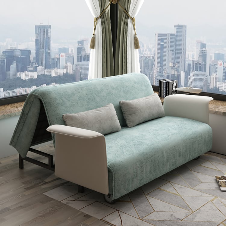 Modern 2 Seat Convertible Sofa Bed Leath-aire Full Sleeper Sofa｜Homary
