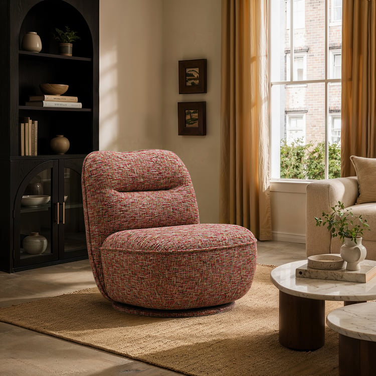 Fauteuil d'appoint pivotant en lin performant
