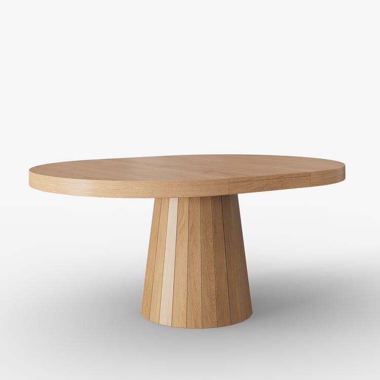Japandi Extendable Round Dining Table Seats 4–6 | Homary