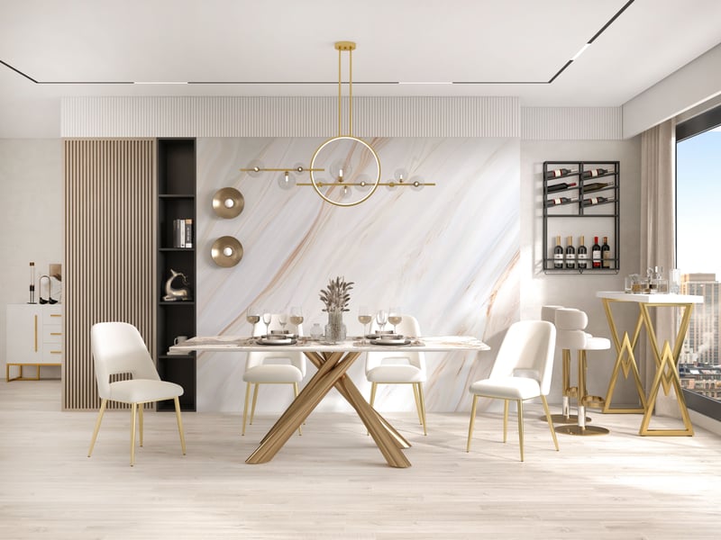 Show the Elegance of the Golden Dining Room