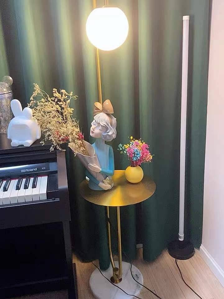 1500mm Modern Arc Floor Lamp with Shelf in Gold with Glass Shade & Marble Base featured image