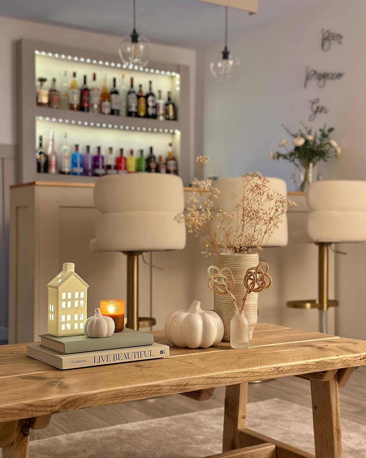 Swivel Bar Stool for Kitchen Island Curved Back Beige Velvet Adjustable Height in Gold