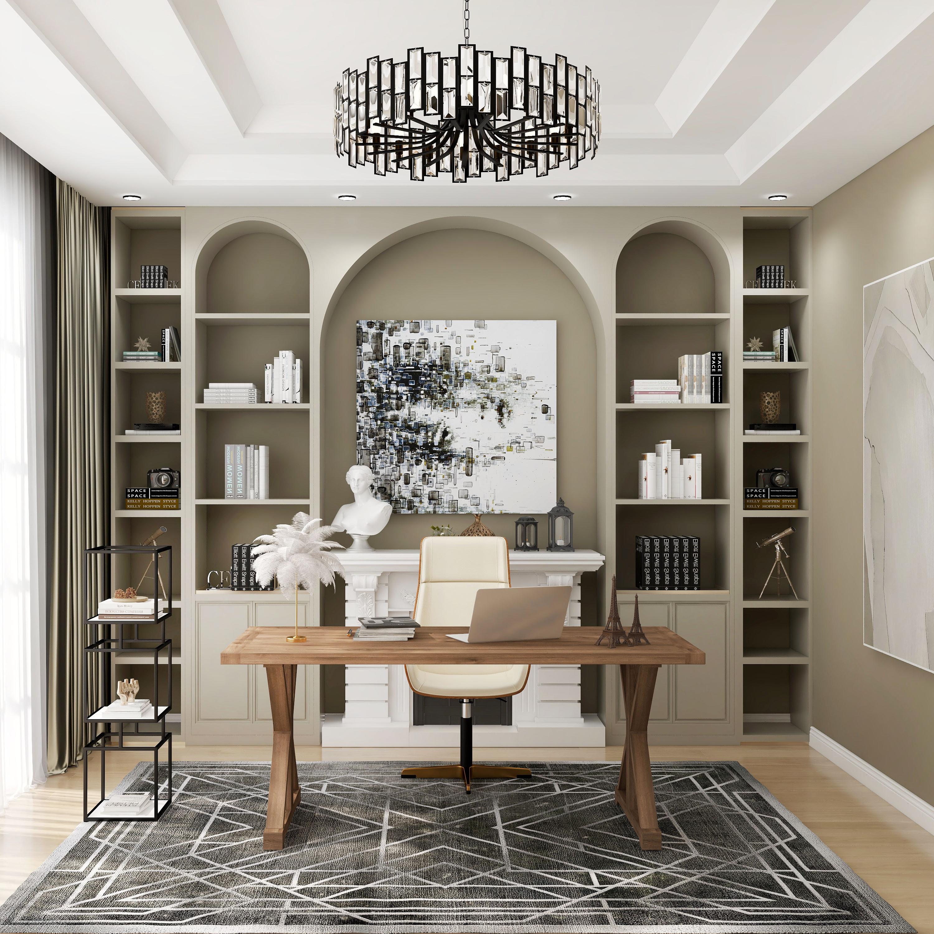 Vintage Style Rectangular Pine wood Farmhouse Desk in Natural (1200mm) window image