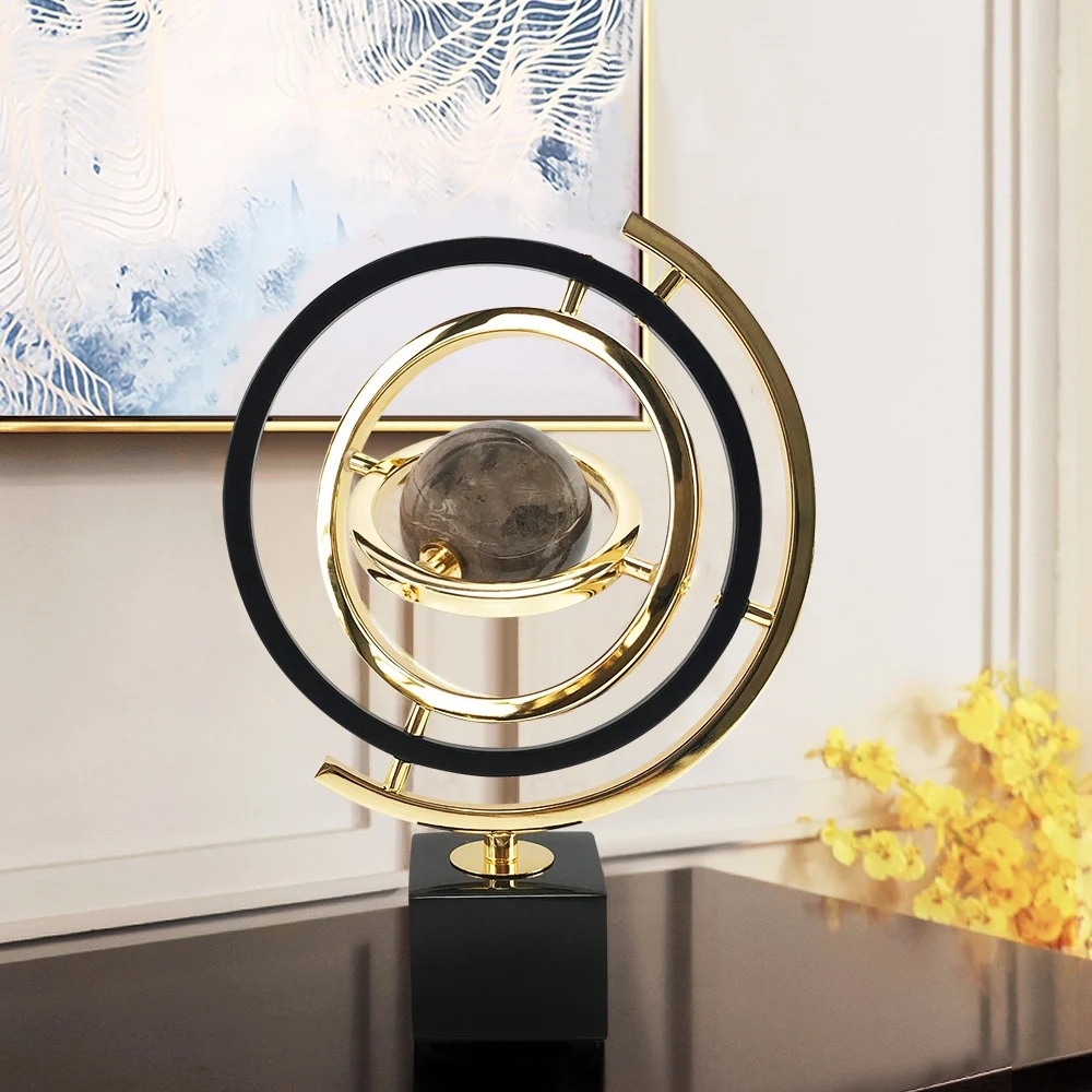 Abstract Globe Sculpture