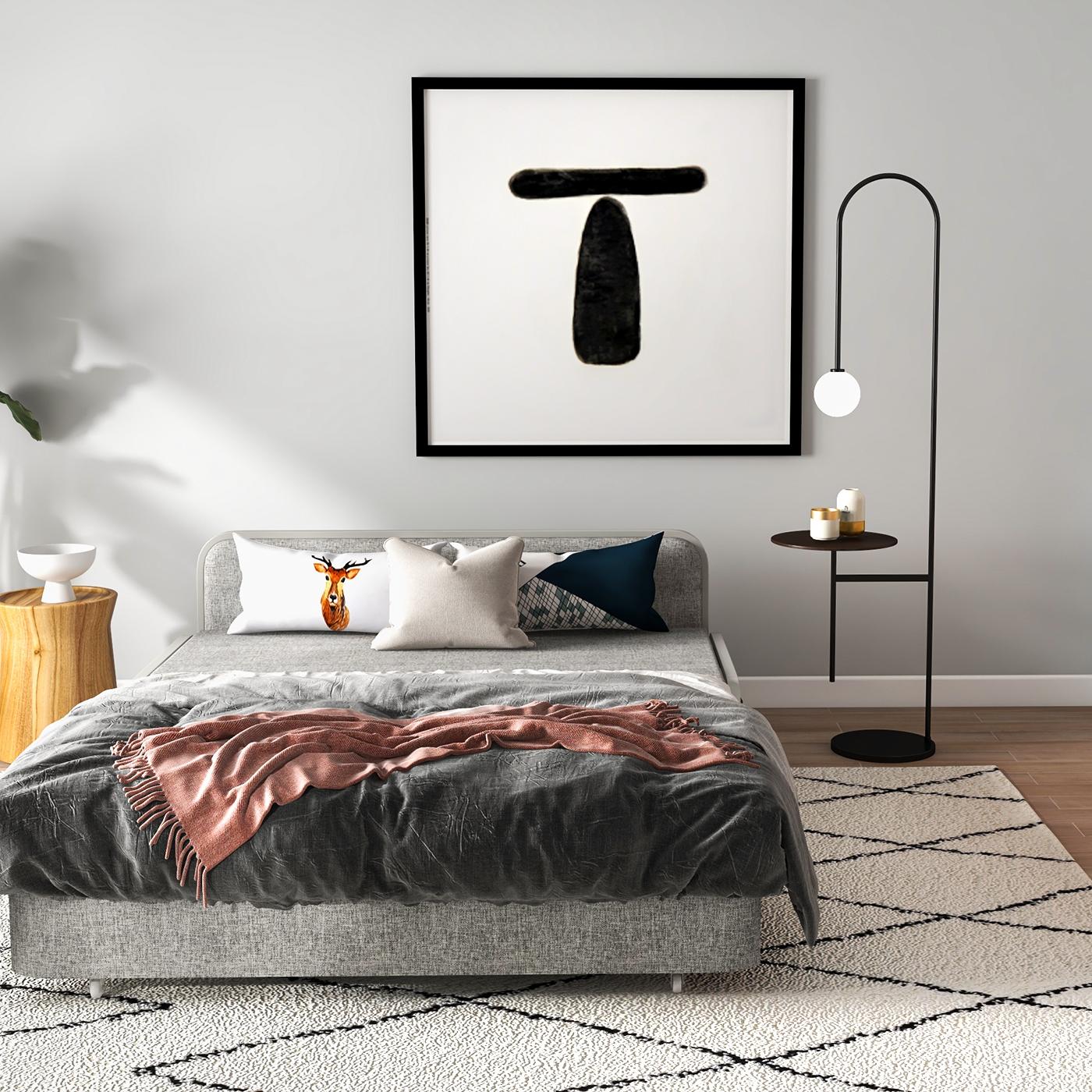 Canapé-lit convertible moderne en lin, 153 cm 2 places image de fenêtre