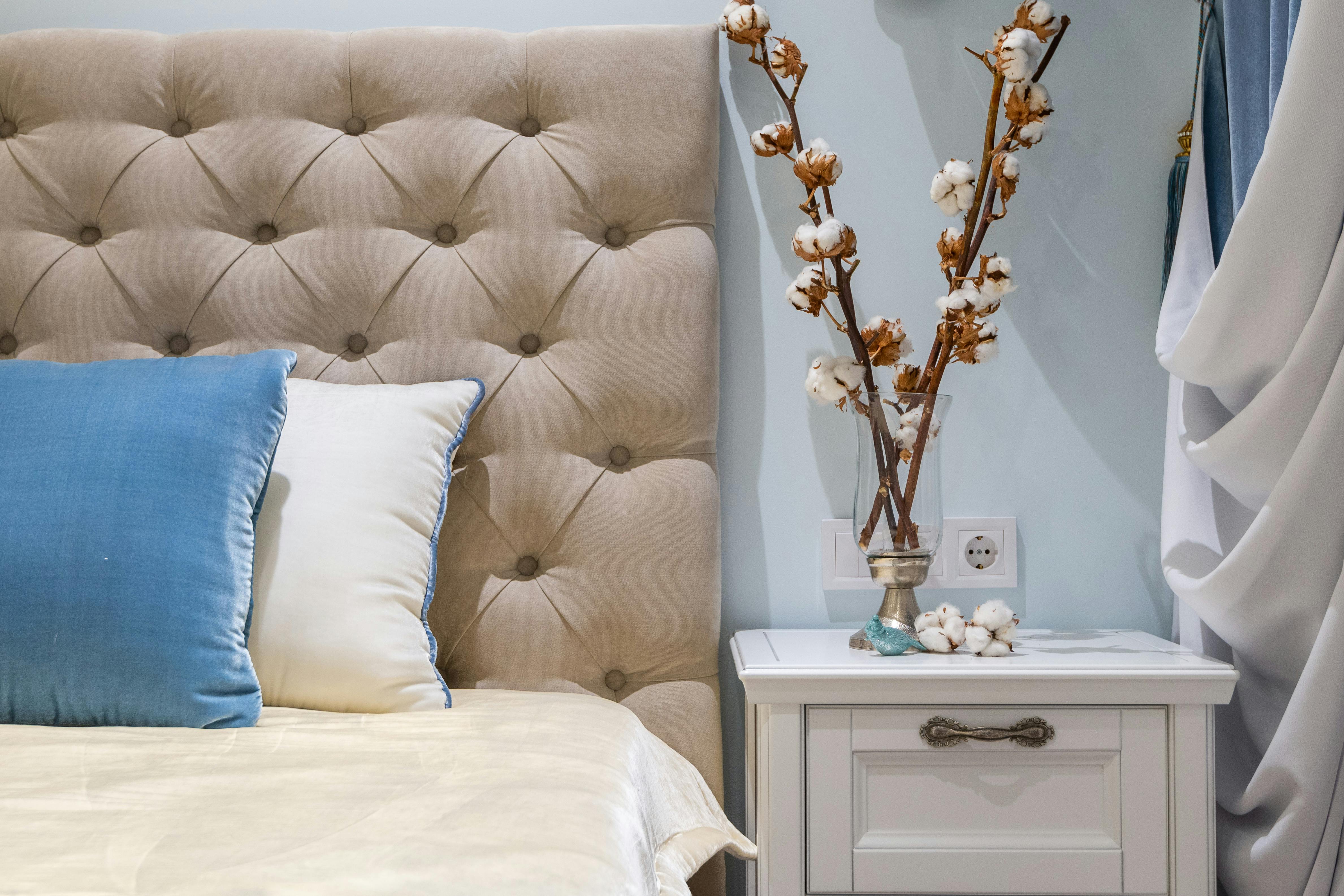 How to Squeeze in a Small Nightstand for Small Bedroom