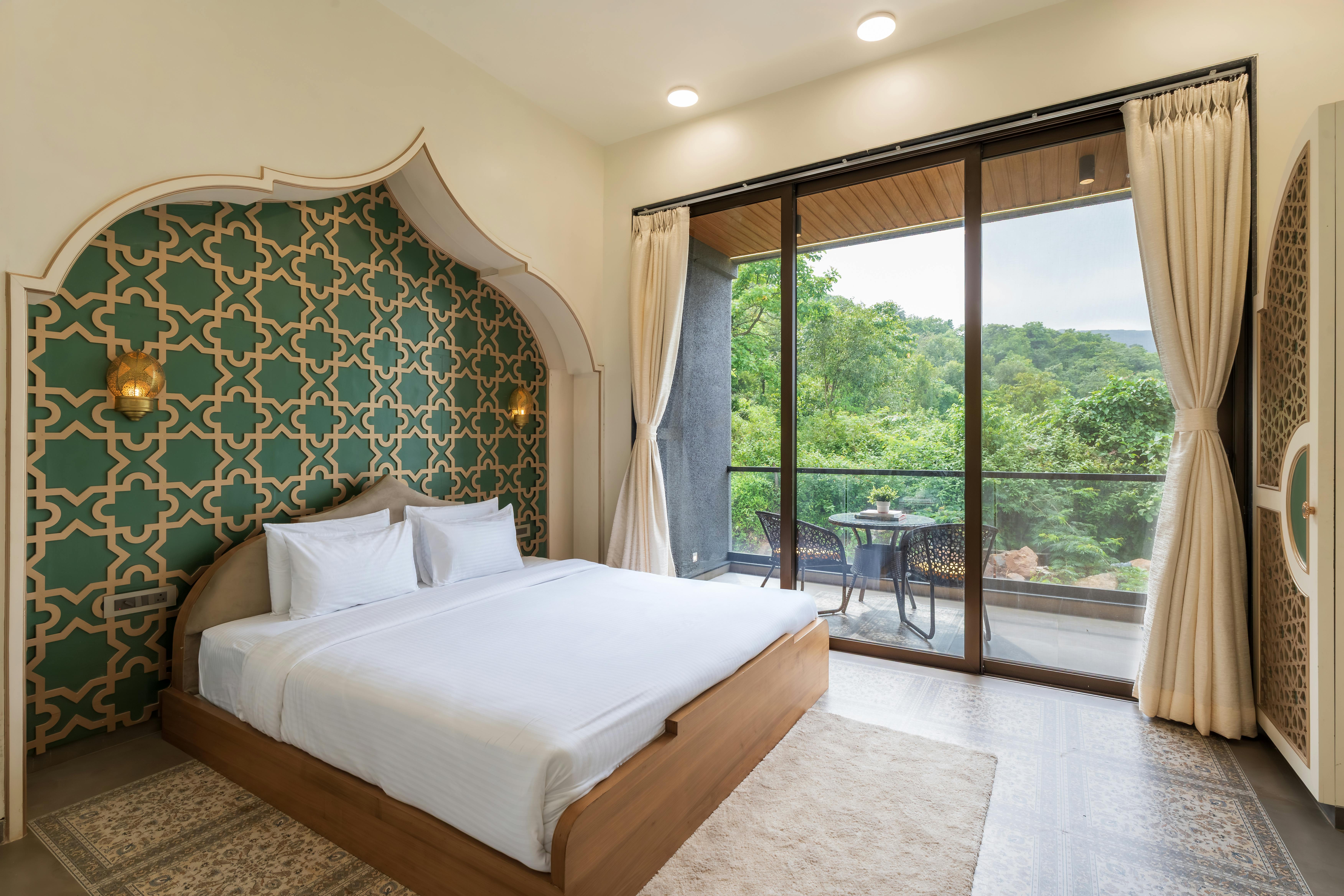 Elegant bedroom with luxurious decor