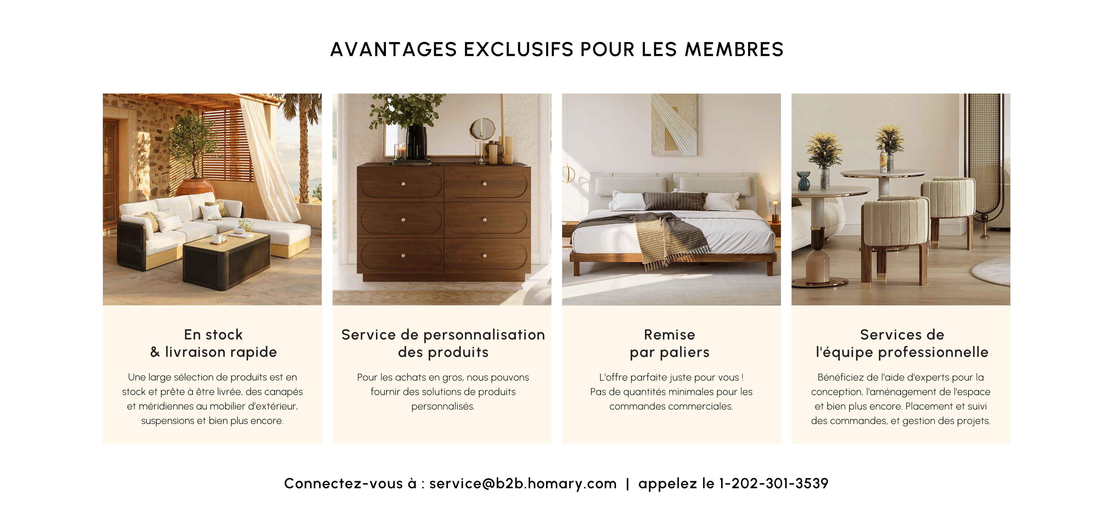 Avantages exclusifs pour les membres
