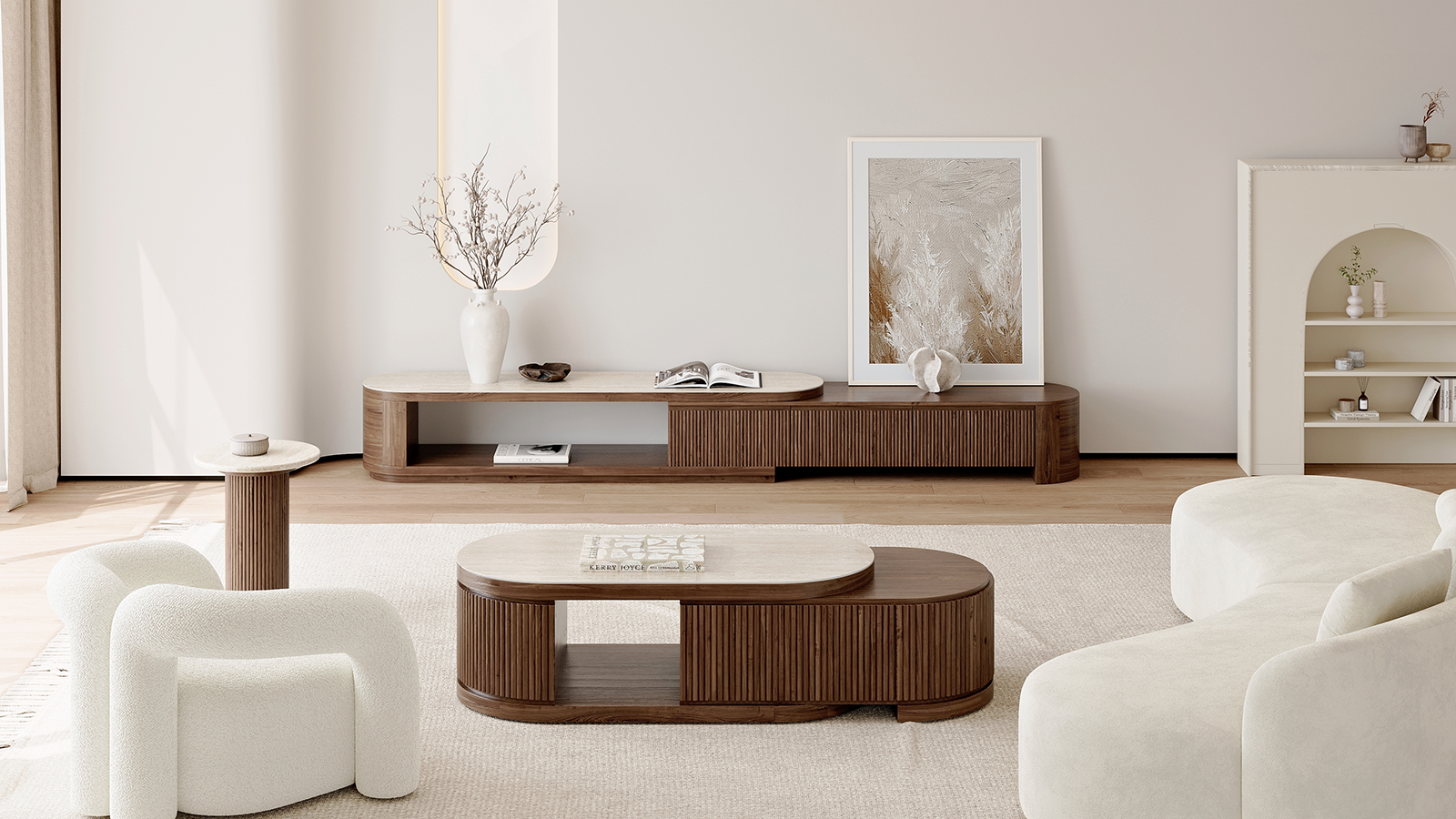 Japandi Serenity dans un salon moderne