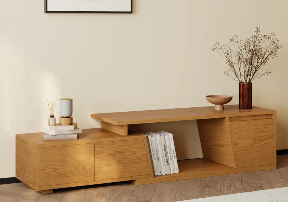 Fero 47-71 Extendable TV Stand with 3 Drawers