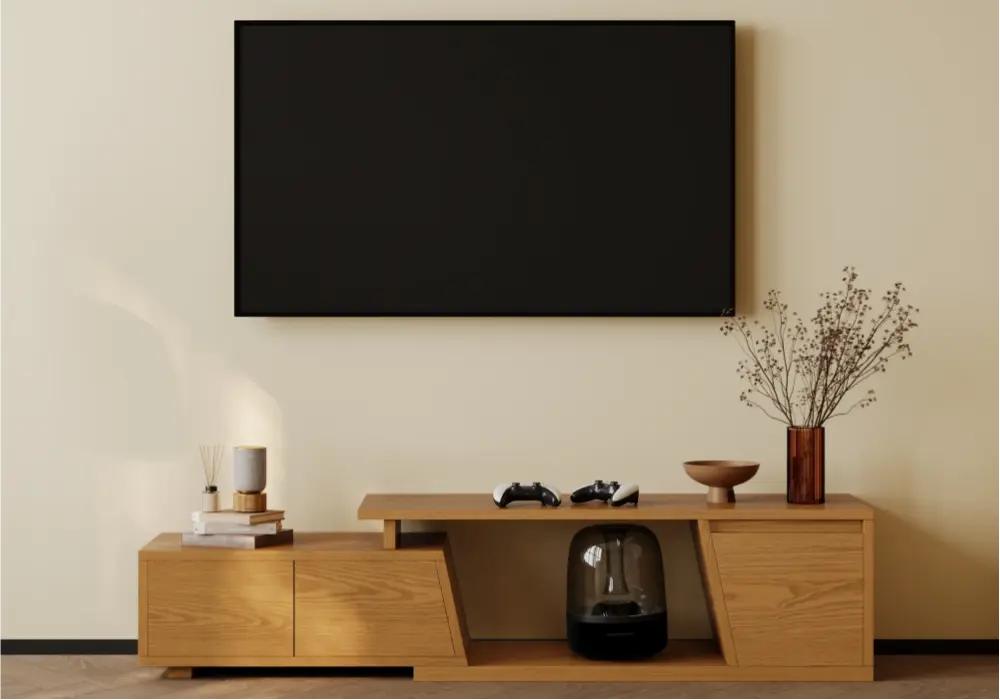 Fero 47"-71" Extendable TV Stand with 3 Drawers