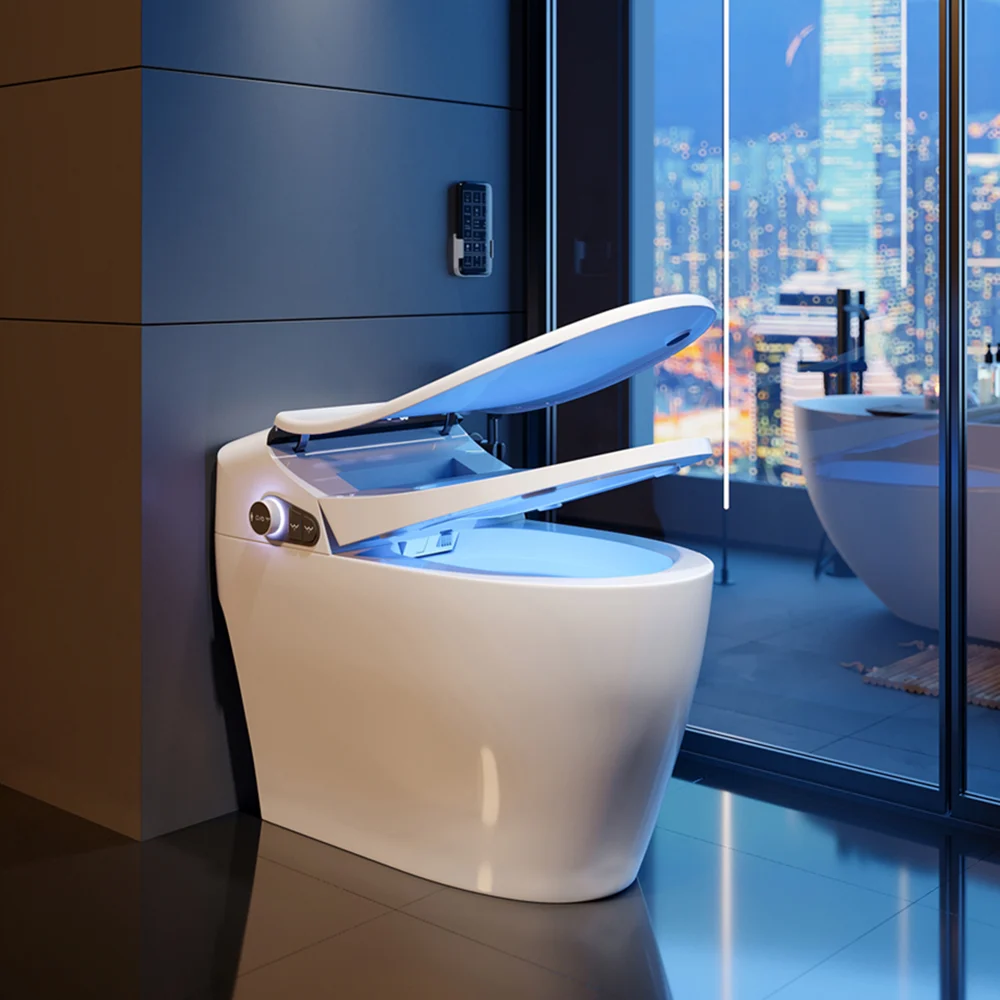 Smart Bidet Toilet with Heated Seat & Auto Open/Close Lid