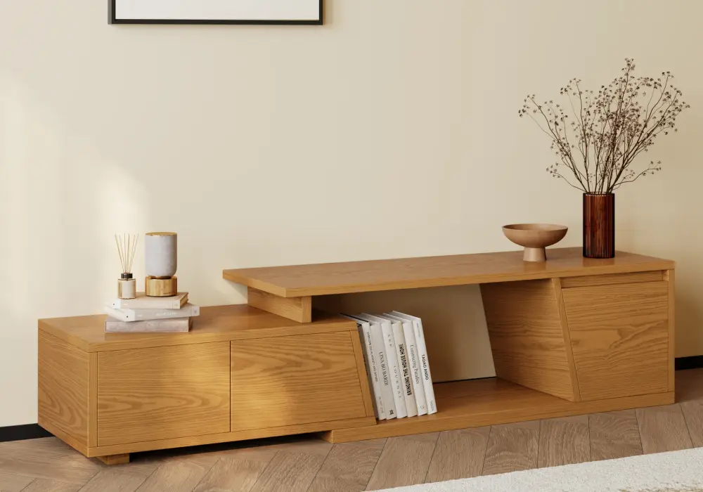 Fero 47-71 Extendable TV Stand with 3 Drawers