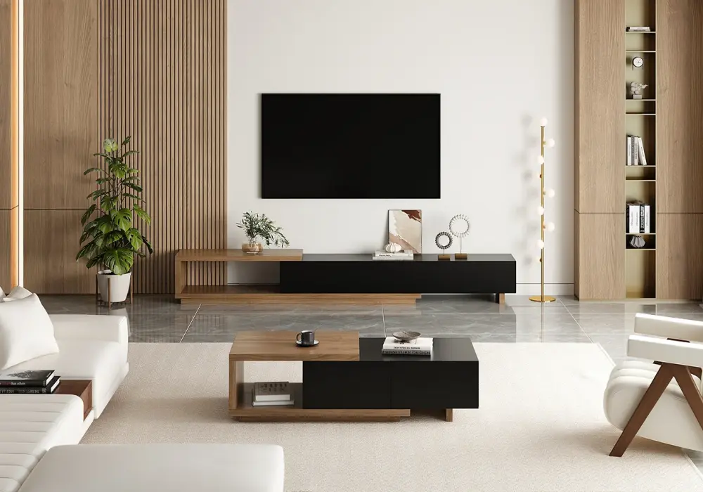 Quoint 47-69 Extendable Coffee Table with 2 Drawers