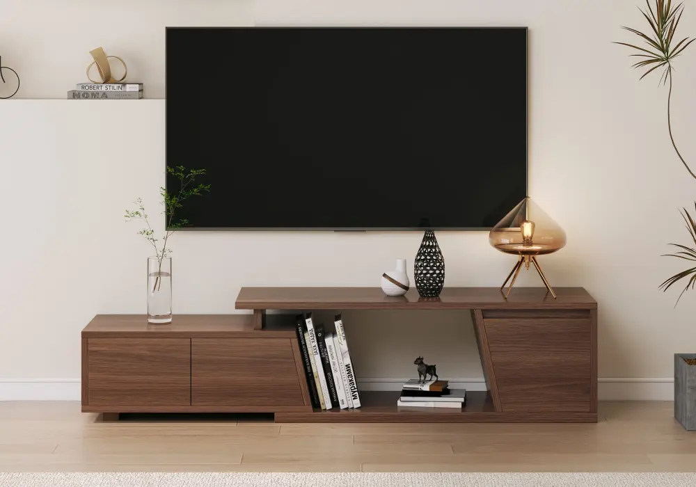 Fero 47"-71" Extendable TV Stand with 3 Drawers