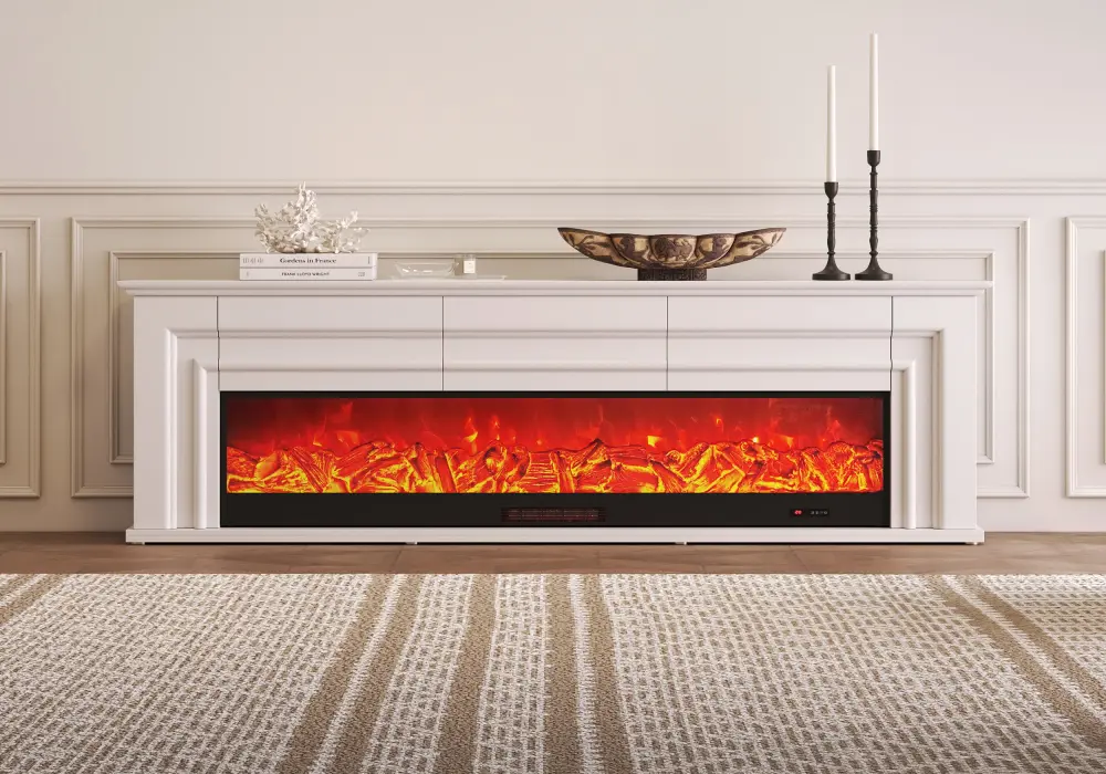 2007 mm warmwit elektrisch haard tv-meubel met afstandsbediening