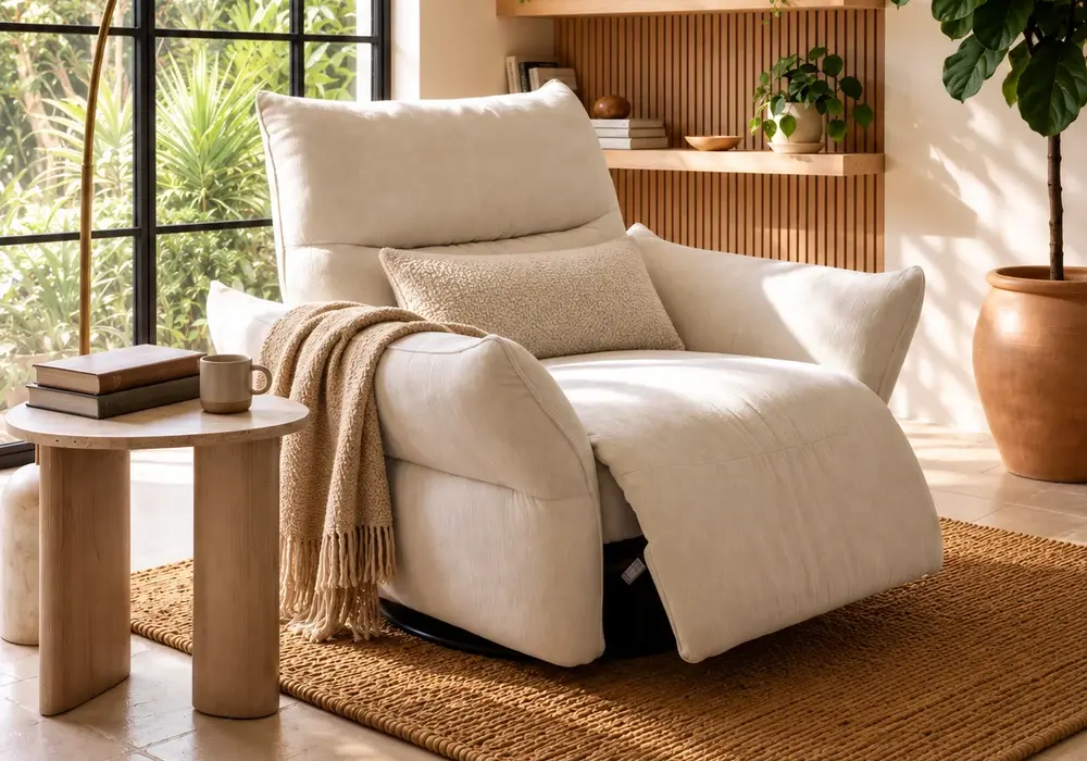 Florvia Chenille Dual-Motor Reclining Lounge Chair