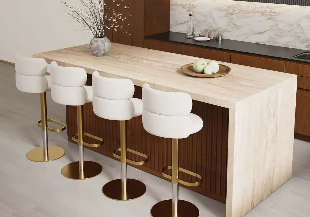 Modern 72" Wood Kitchen Island with Storage, Walnut