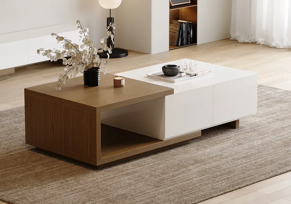Quoint 47"-69" Extendable Coffee Table with 2 Drawers