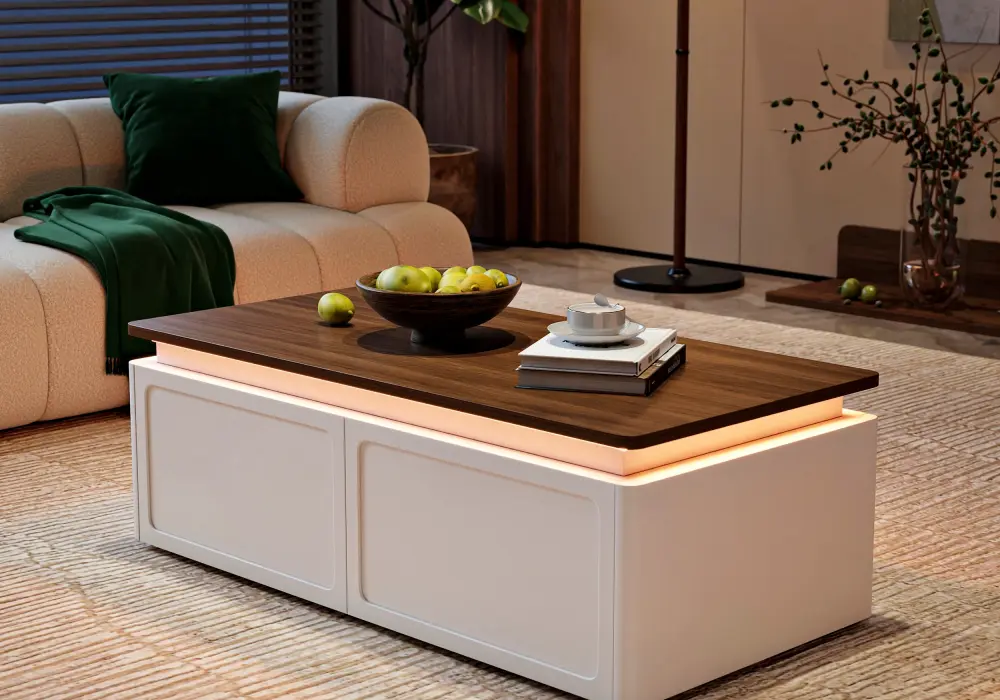 Ambra 47" LED Hidden Storage Coffee Table