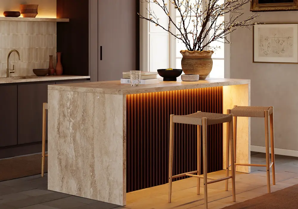 1829 mm LED-Lit Kitchen Island