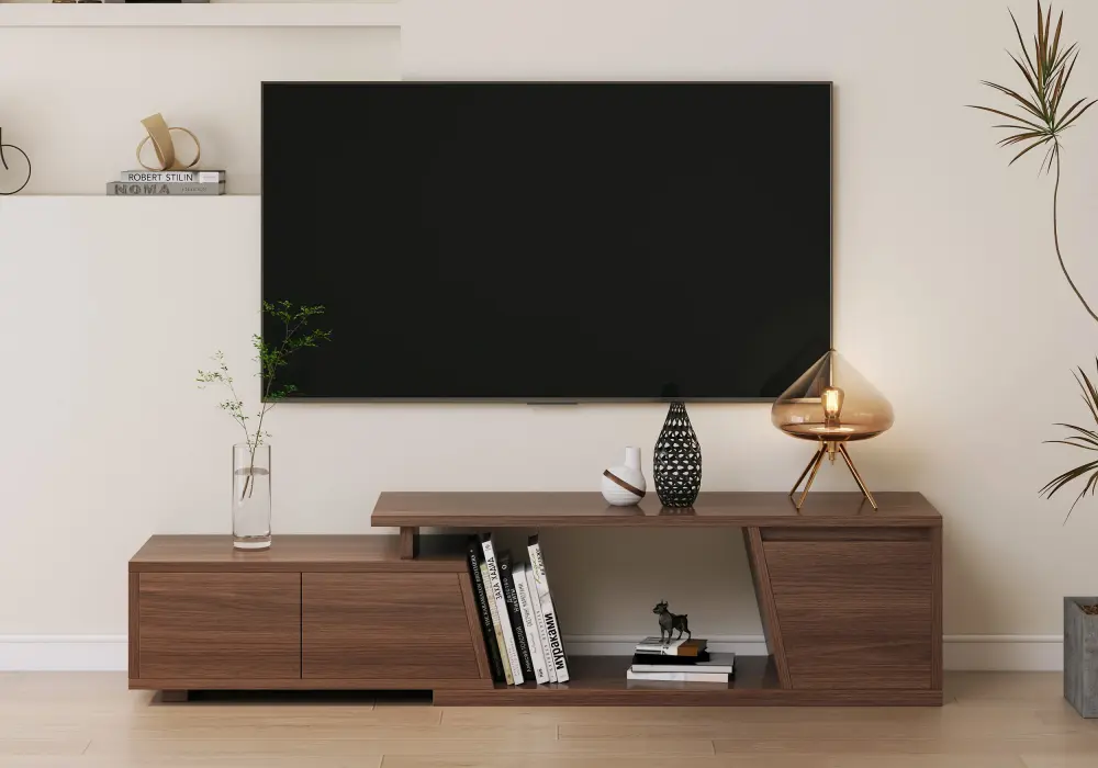 Fero 47"-71" Extendable Hidden Storage TV Stand