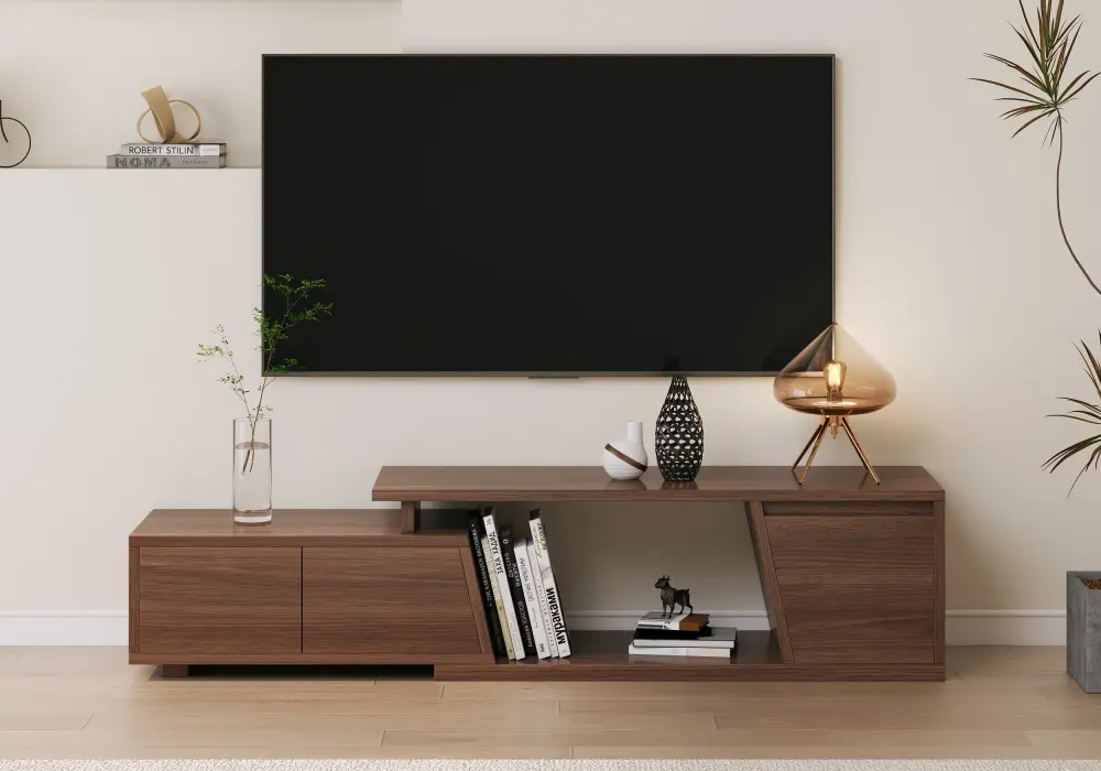 Fero 47"-71" Extendable Hidden Storage TV Stand