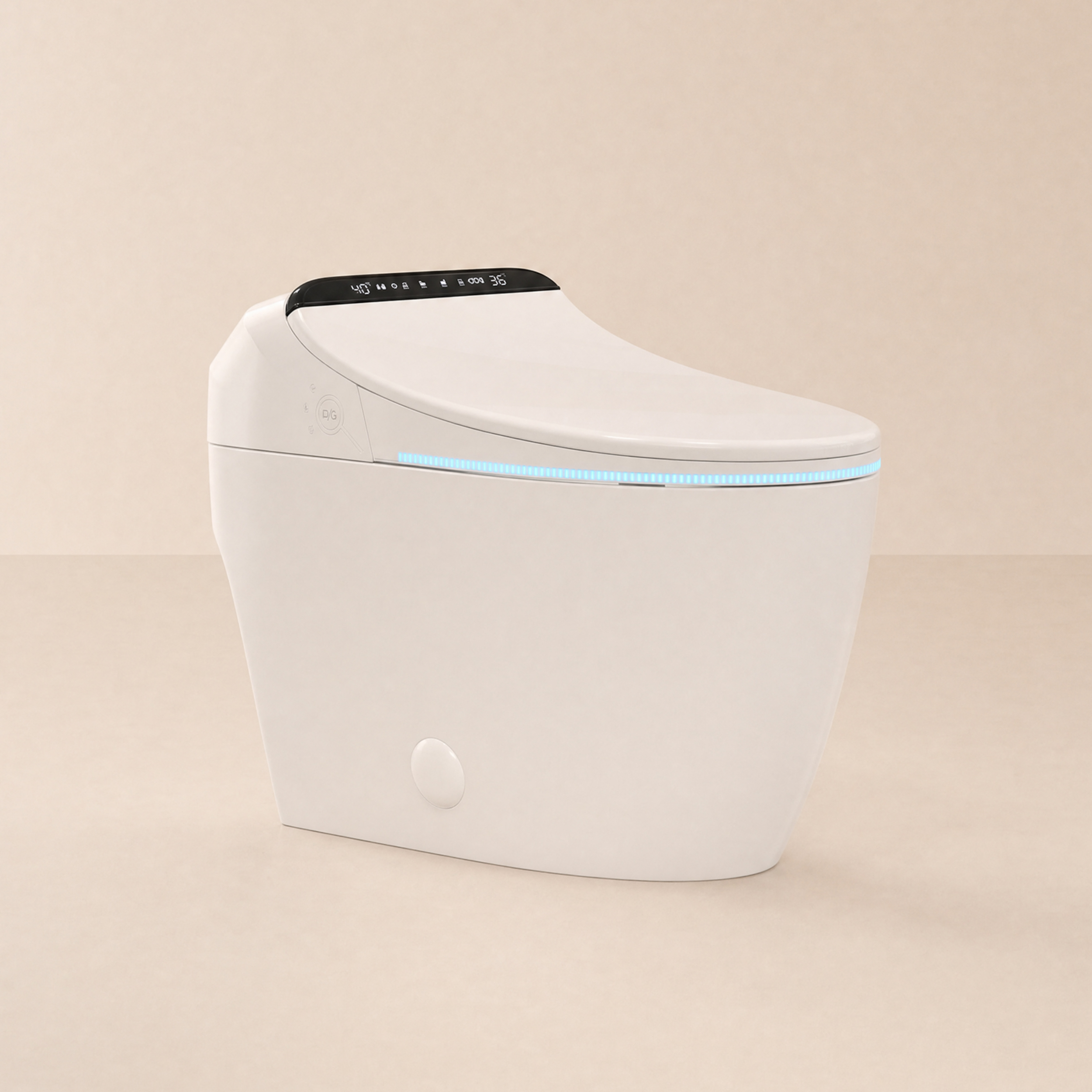 One-Piece Elongated Smart Toilet with Deodorizing & Bidet｜Homary