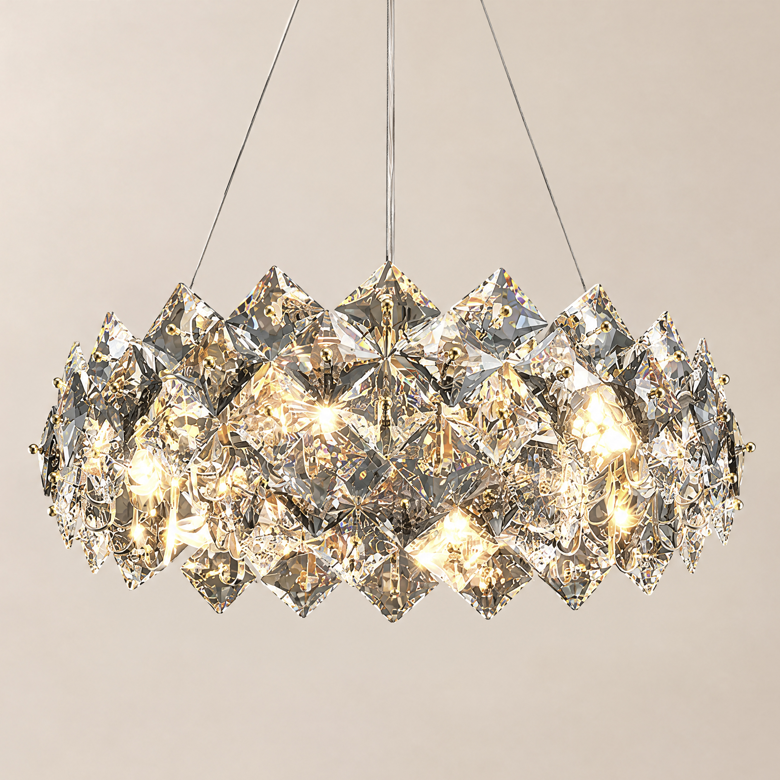 Lumièrecloset♡ Crystack Modern 6-Light Tiered Crystal Chandelier with Adjustable