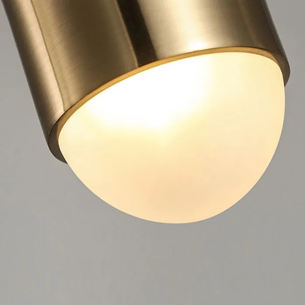 Mini Cylinder Single-Light Minimalist Pendant Light in Gold