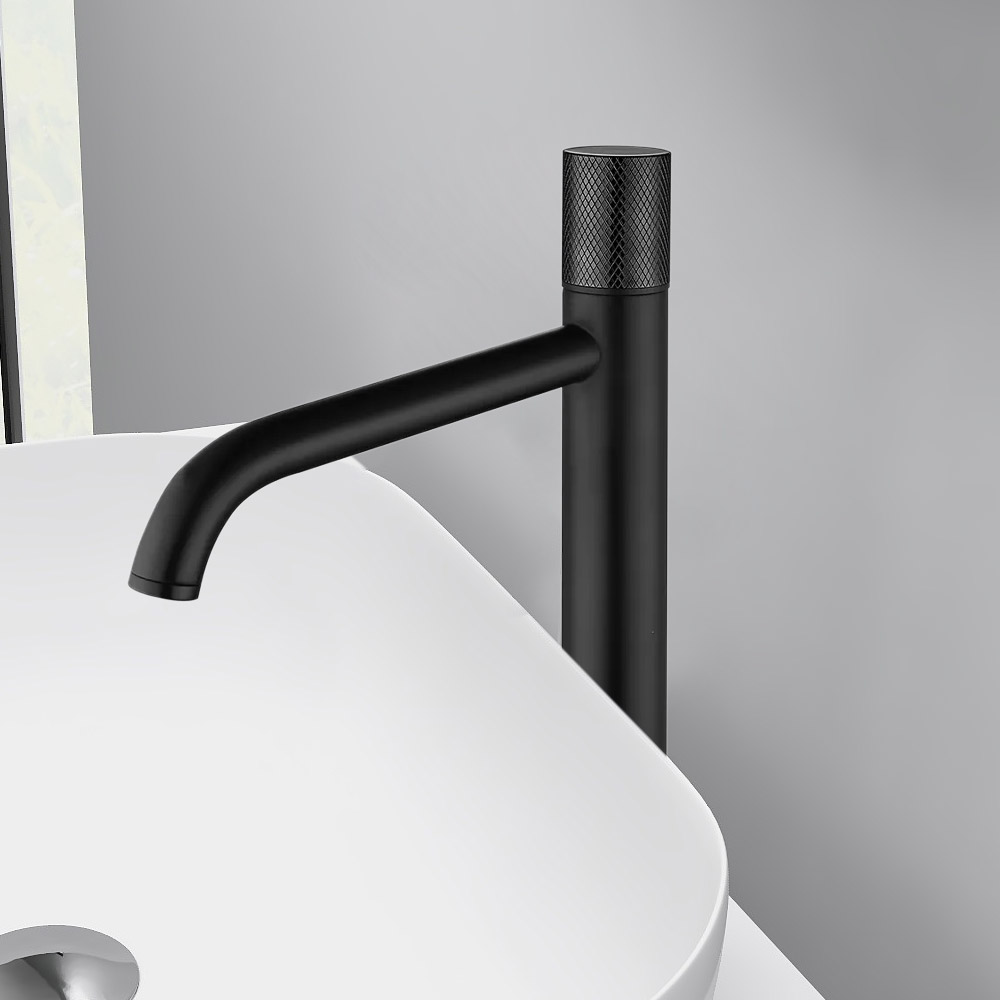 Matte Black 1-hole Vessel Faucet Single Handle Brass in US
