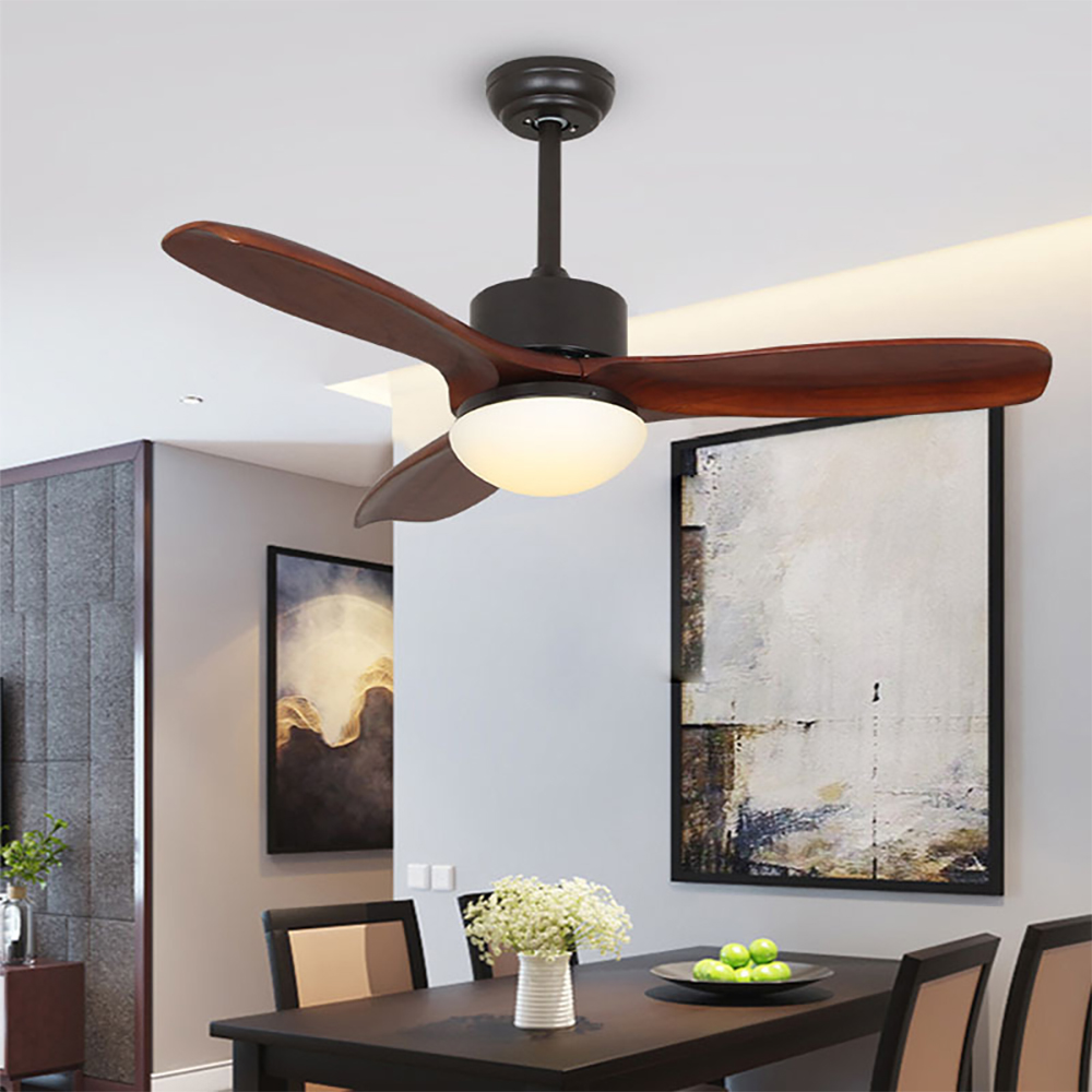 42" 3-blade Ceiling Fan and Light Kit Included Solid Wood Blades Remote in US