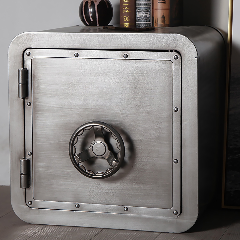 Ethetic Industrial Nightstand 1 Door Side Tables Bedside Table Cabinet Metal in US