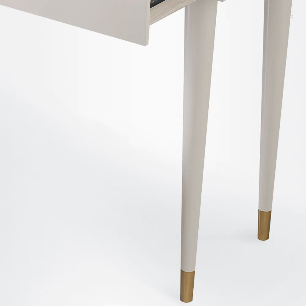Off-white Makeup Vanity Set Dressing Table with Lighted Mirror Cabinet & Stool Included