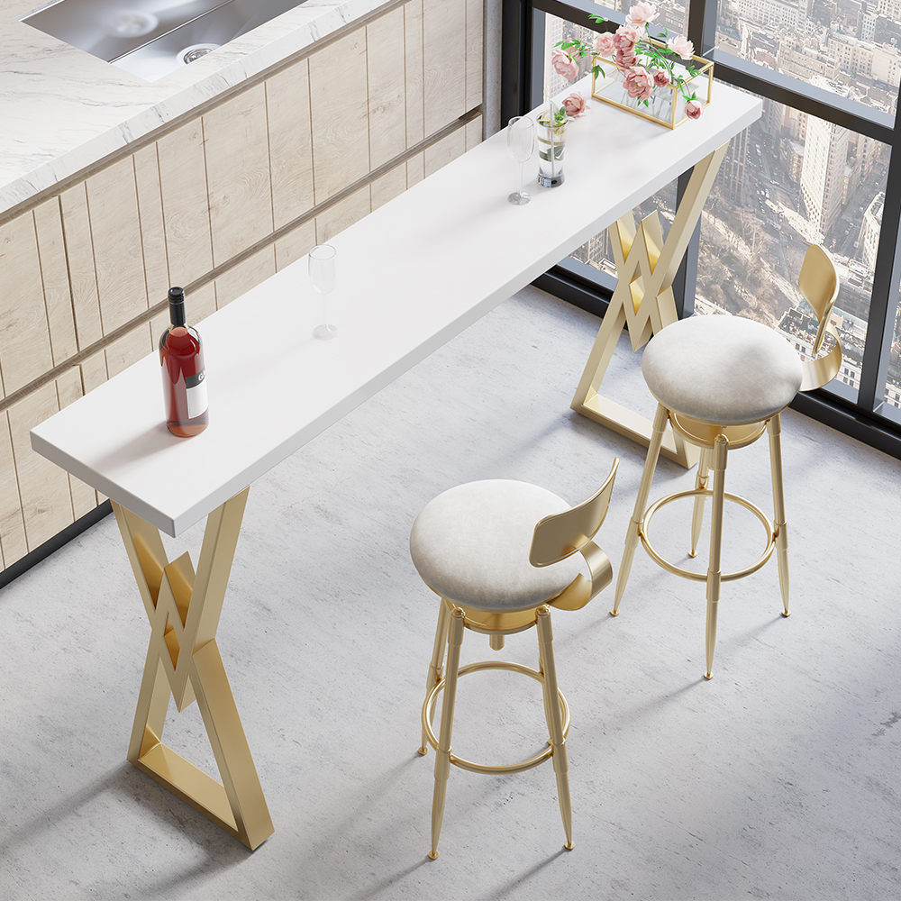 Modern White Velvet Swivel Adjustable Bar Height Bar Stools Set of 2 with Back Breakfast Bar Stools