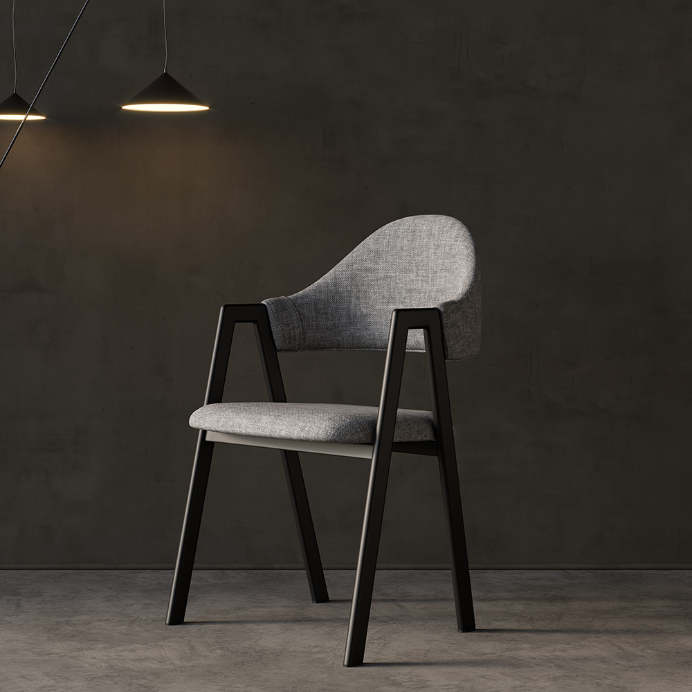 Set of 8 Linen Dining Chair Upholstered Curved Back Modern Gray Dining Room Chairs