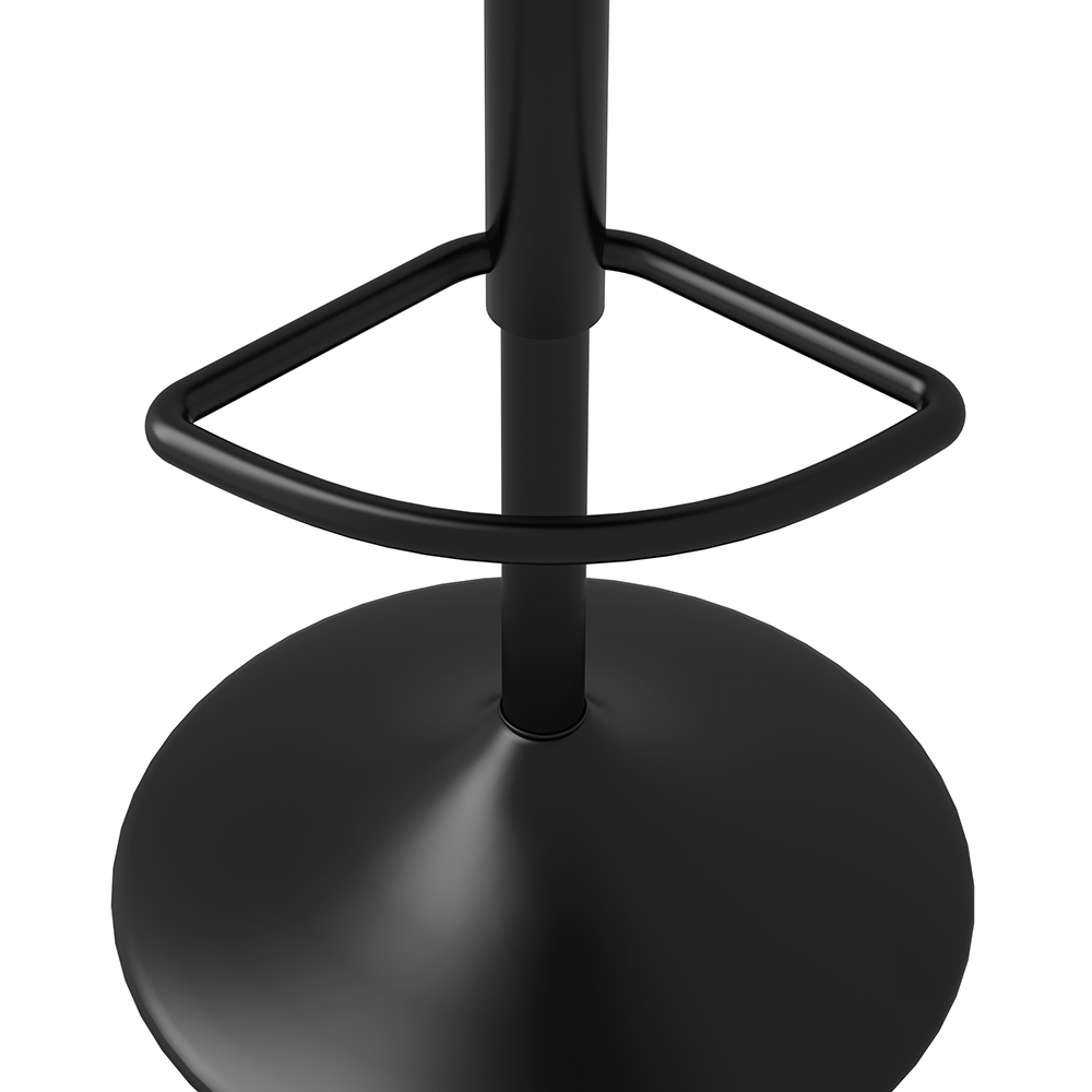 Modern Upholstered Adjustable Height Swivel Black Bar Stool (Set of 2)