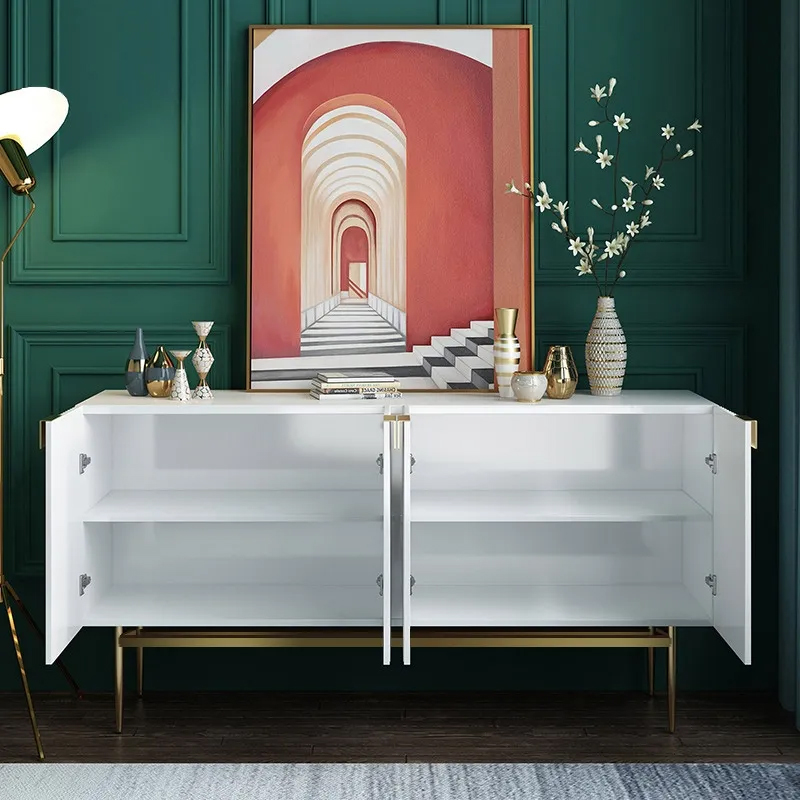 Twixer 59" White Sideboard Buffet with Doors Accent Cabinet with Storage 4 doors