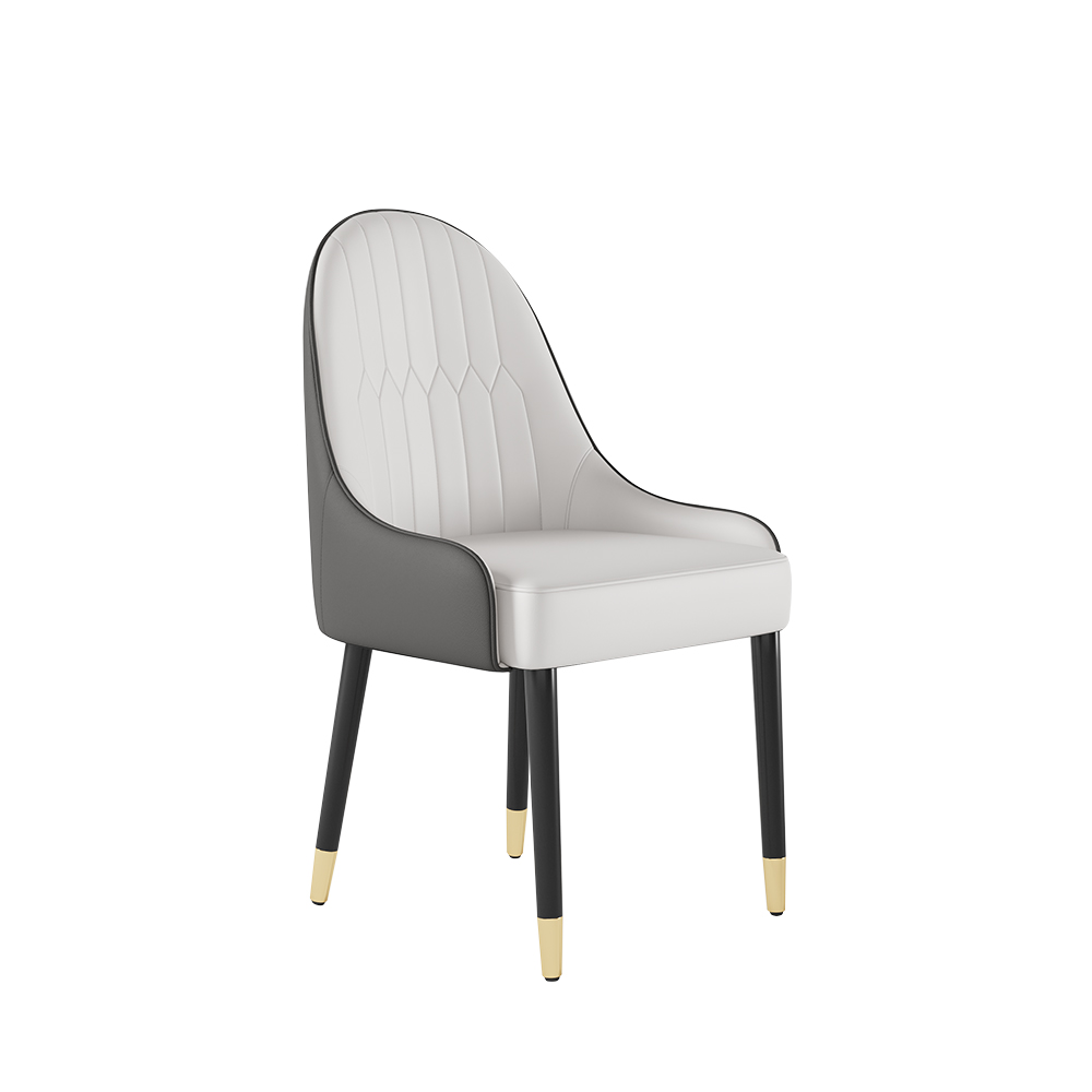 Quantité:6 Pièces | Tissu & Couleur:Cuir De Performance Blanc Chaud Et Gris