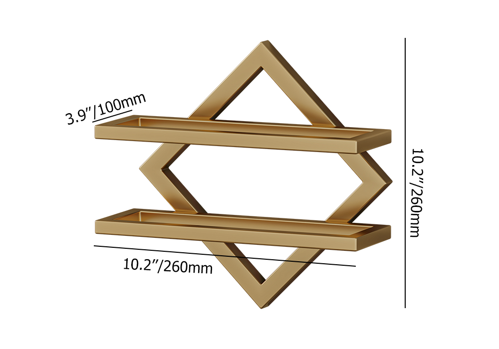 Gold Wall Mounted Wine Bottle Rack 6 Piece 12 Bottle Metal Hanging Wine Rack Kitchen & Dining