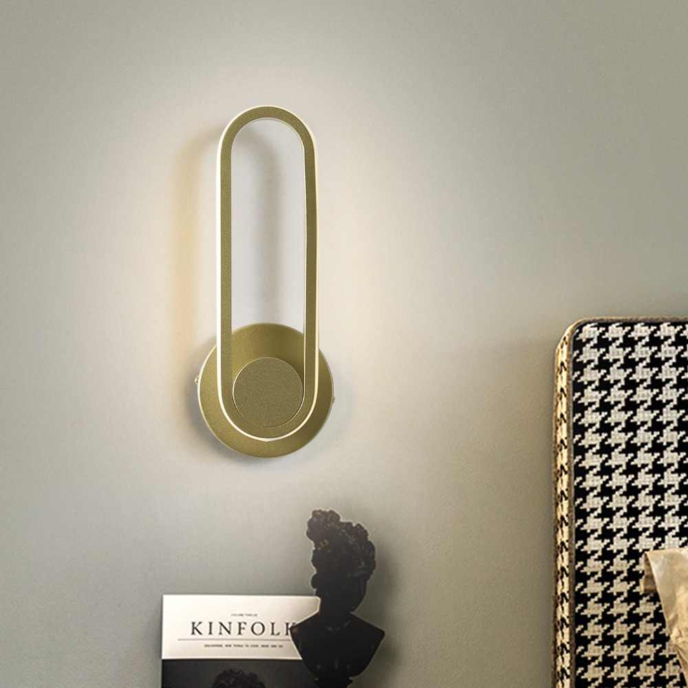 Modern Gold LED Rotated Indoor Wall Sconce
