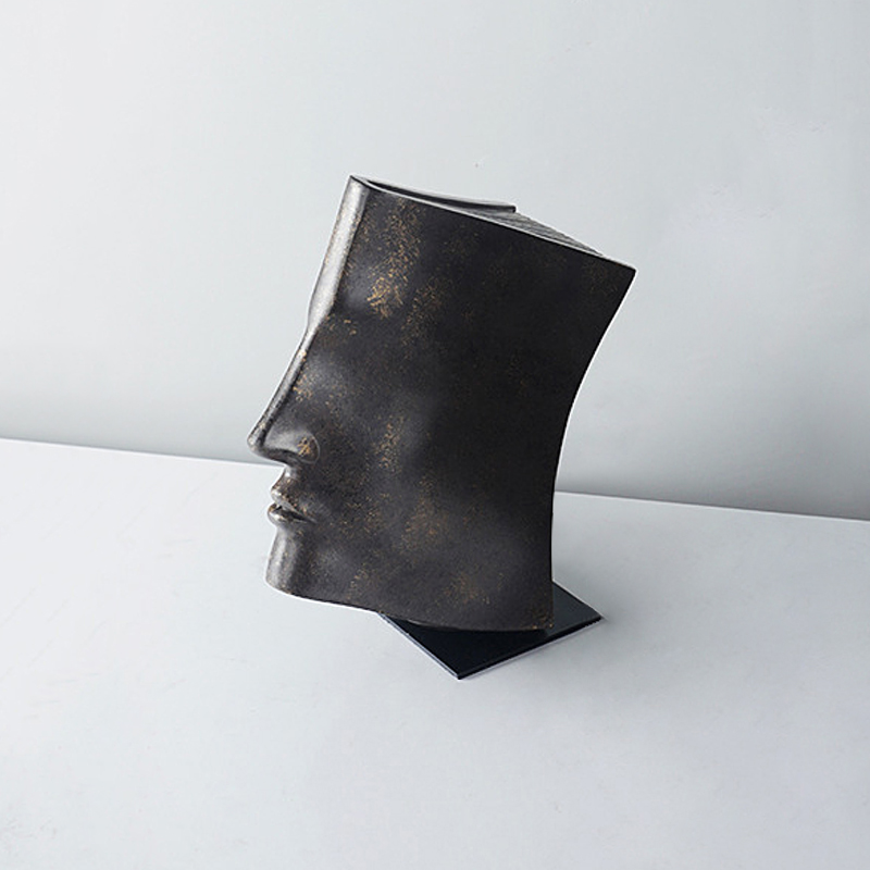PostModern Abstract Resin Person Sculpture Home Decorative Figurine Desk Decor Black