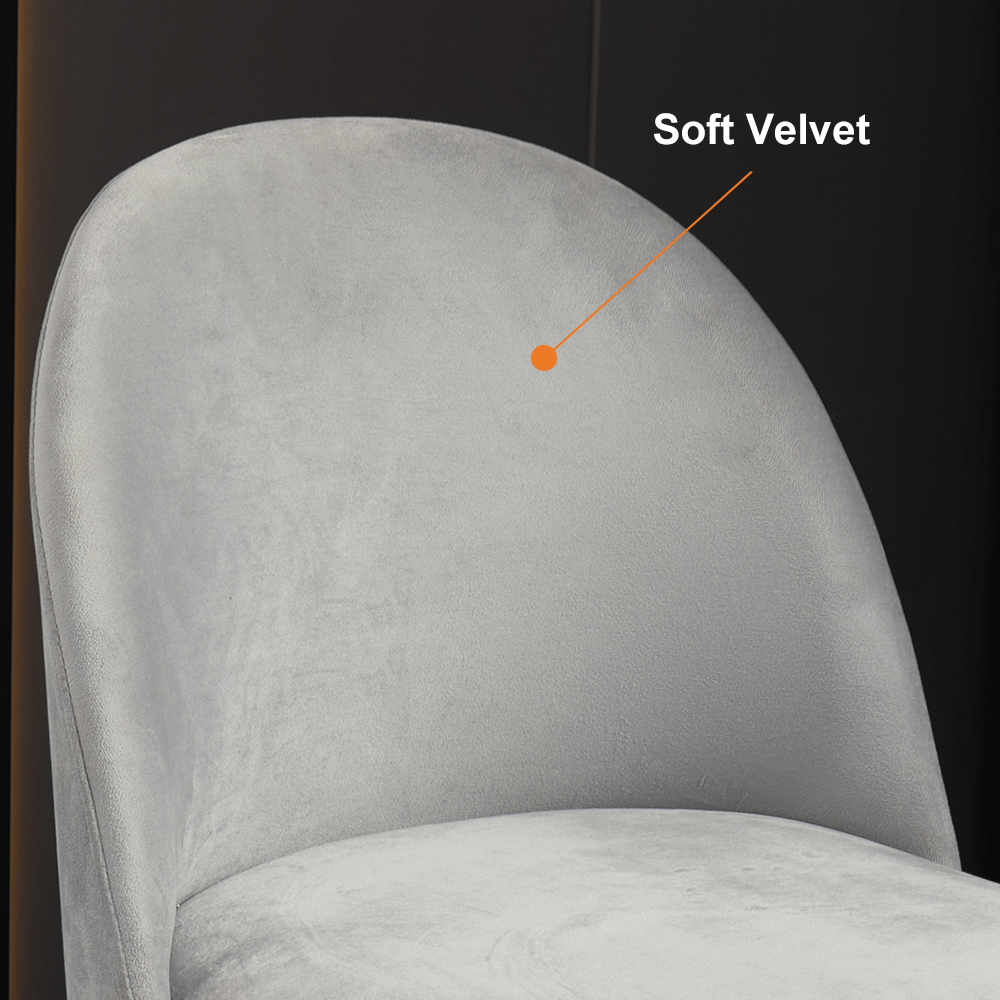 Modern Velvet Upholstered Makeup Vanity Table Expandable Dressing Table