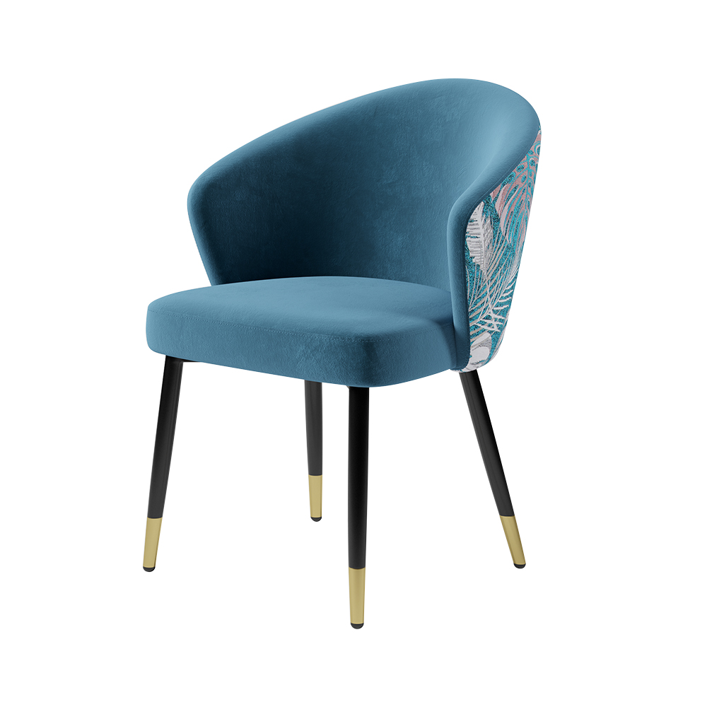 Quantité:4 Pièces | Tissu & Couleur:Velours Bleu