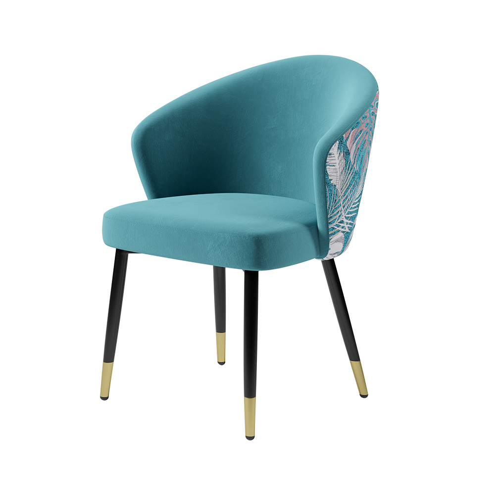 Quantité:4 Pièces | Tissu & Couleur:Velours Bleu Verdâtre
