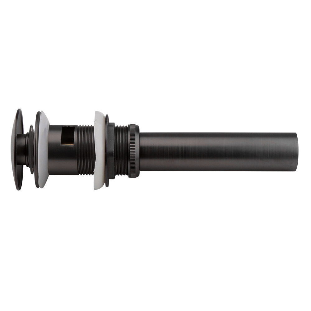 Oil Rubbed Bronze Push Popup Drain Assembly with Overflow for Bathroom