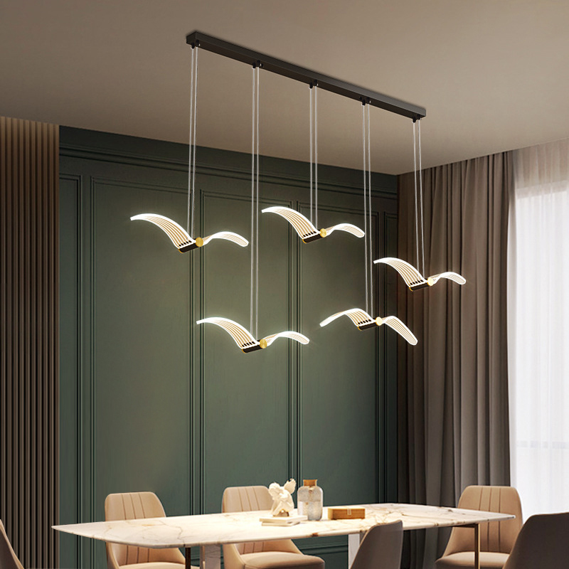 5-lights Seagull Acrylic Modern Pendant Kitchen Island Lighting for Dining Room in US