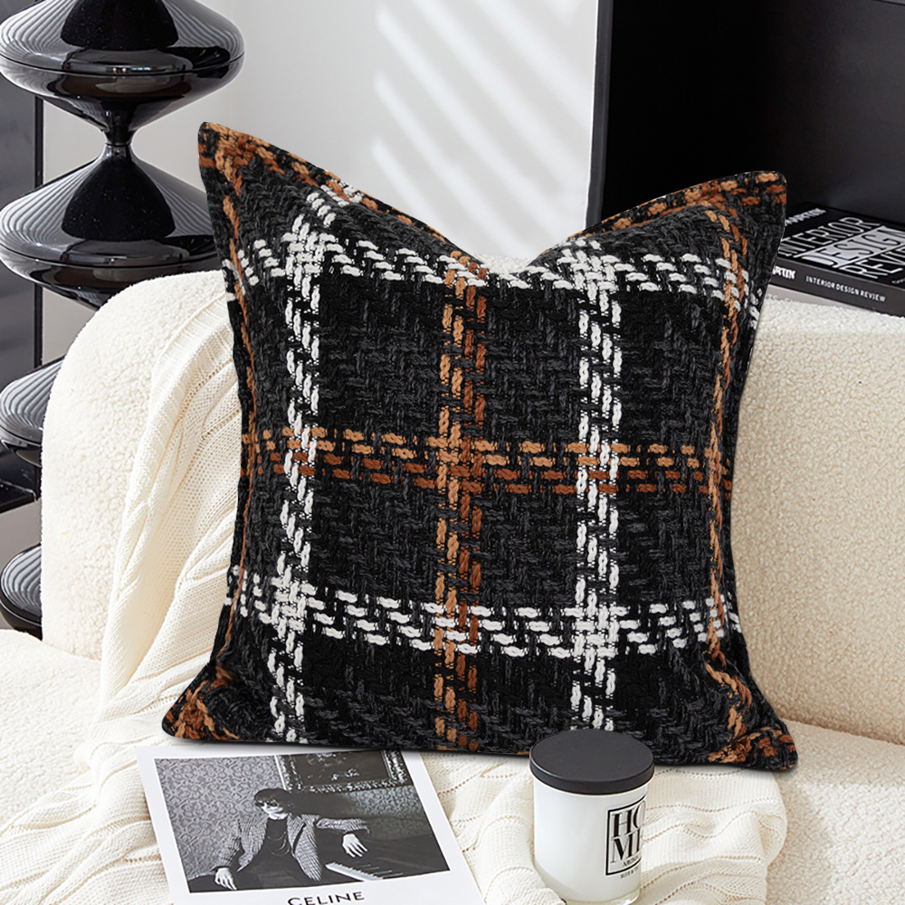 18'' X 18'' Black Brong Blending Velvet Decorative Throw Pillow Cover Protector in US