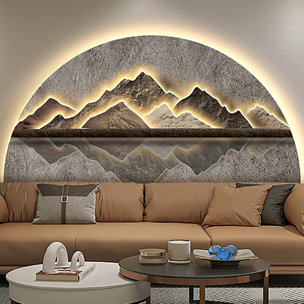 49.2" Modern Abstract Led Lighting Wall Decorative Painting Living Room Decorative in US